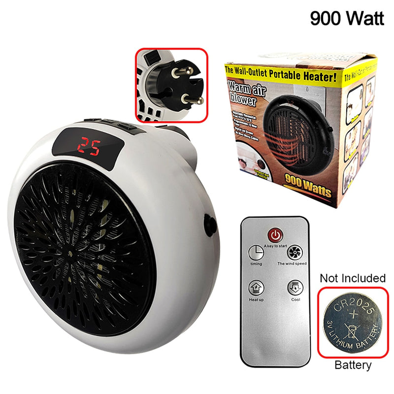 Aquecedor de ventilador elétrico de 500 W para aquecimento doméstico, aquecedor de parede, aquecedor portátil, fogão, radiador, máquina de aquecedor de mão